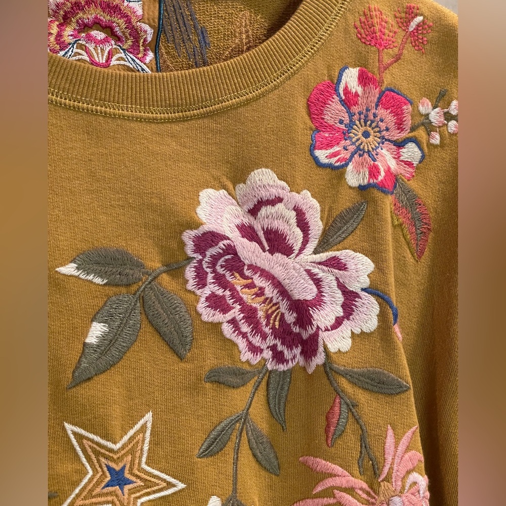 Johnny Was Celestine Side Split Sweatshirtochre G… - image 5